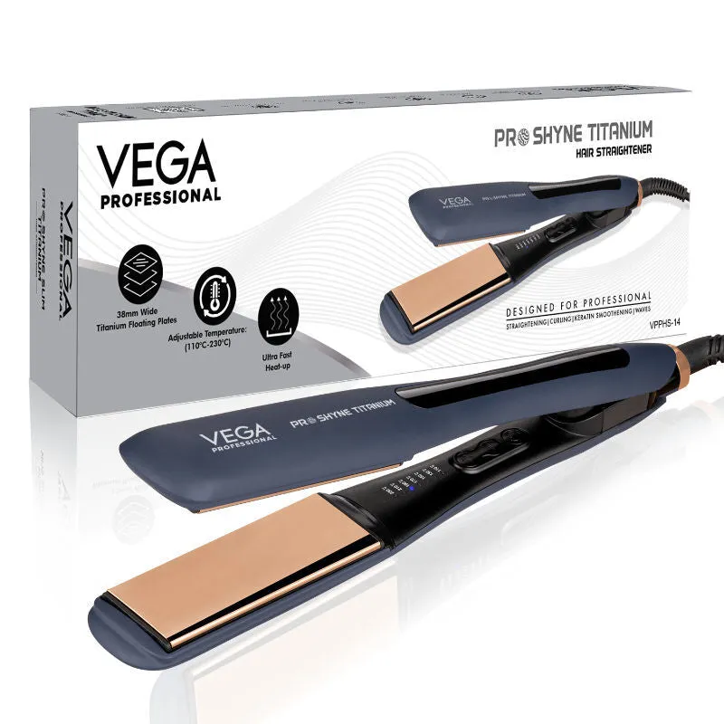 Vega Professional Pro-Shyne Titanium Hair Straightener