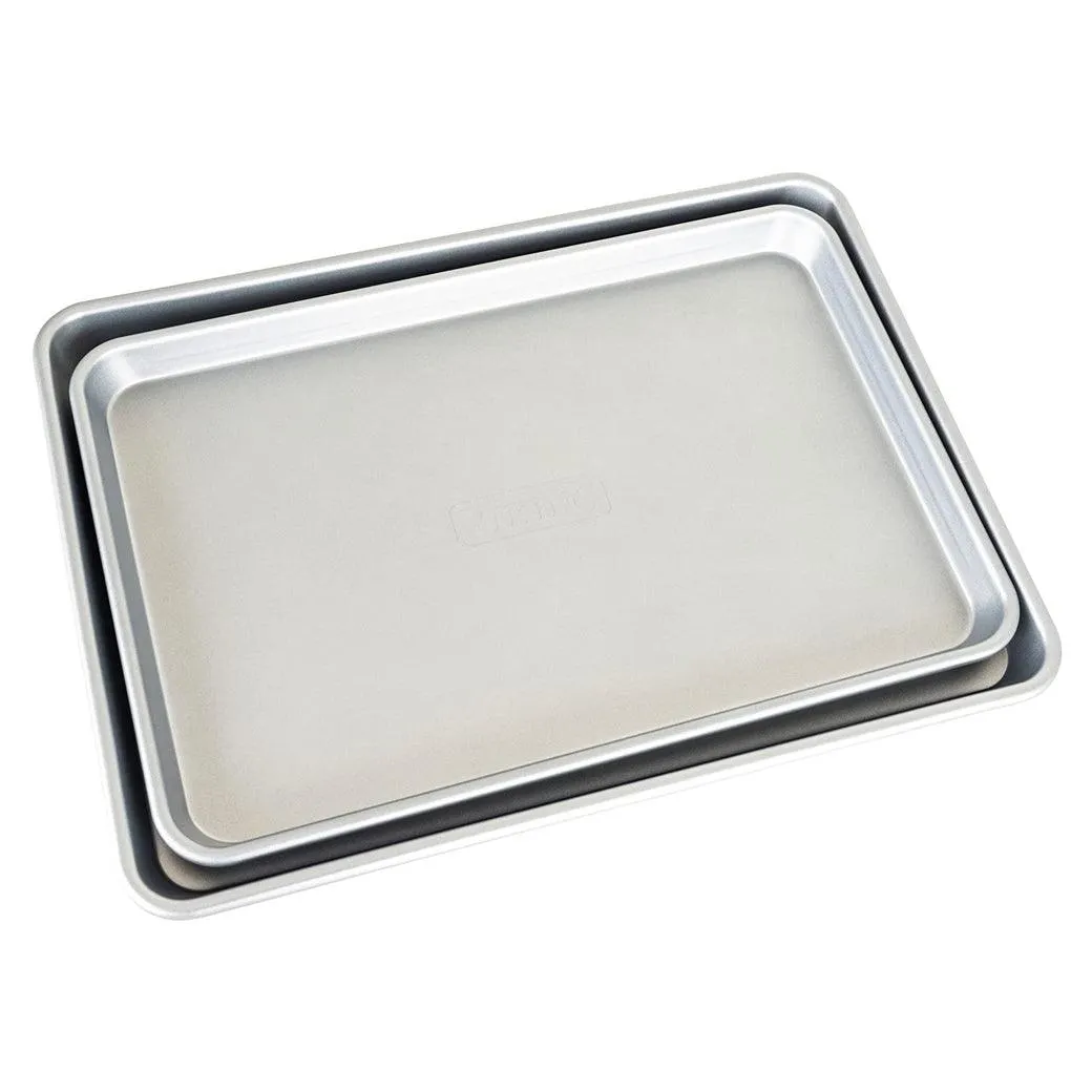 Viking Culinary 2 Piece Nonstick Baking Sheet Set, Silver, 15" & 18"