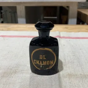 Vintage  Black Pharmacy  Glass Bottle #5381