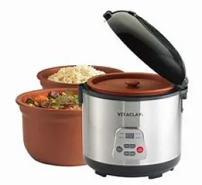 VitaClay VF7700-8 Chef Gourmet 8-Cup Rice and Slow Cooker