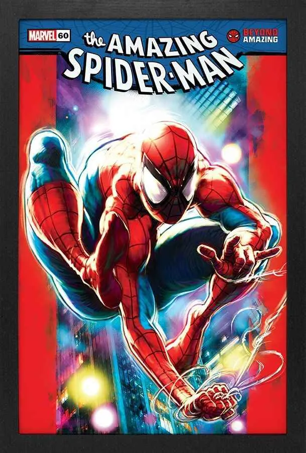 Wall Art Marvel The Amazing Spider-Man 60th NEON Comic 12" x 18" Framed Poster Print