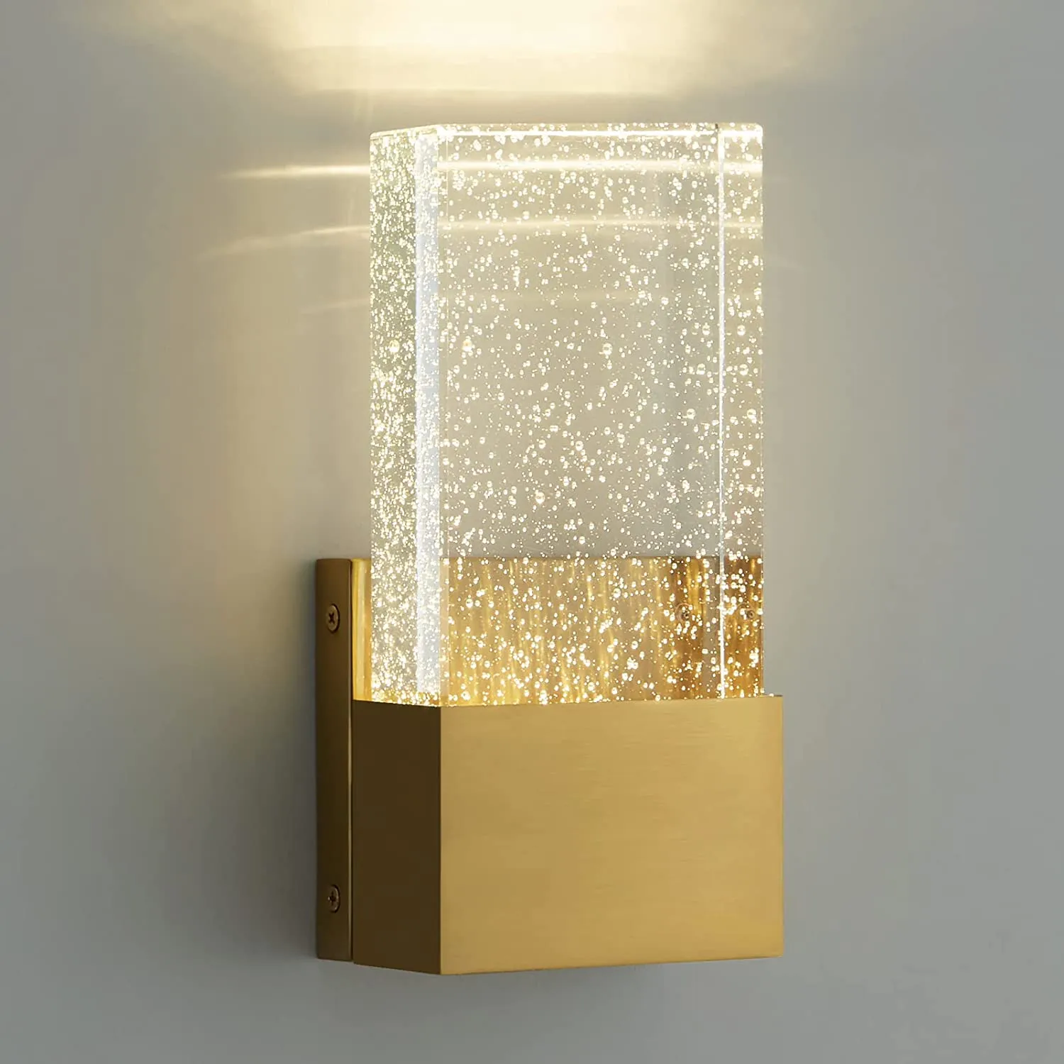 Wall Lighting Gold Modern Vanity Lights Fixture with Crystal Bubble Glass