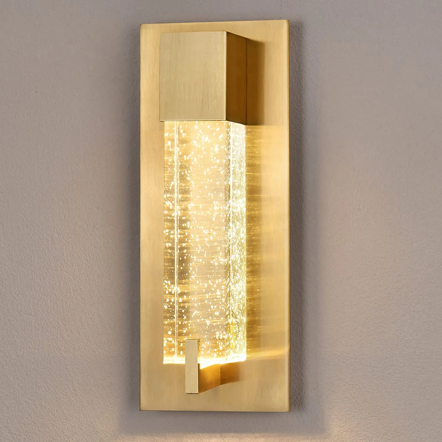 Wall Lighting Gold Modern Vanity Lights Fixture with Crystal Bubble Glass