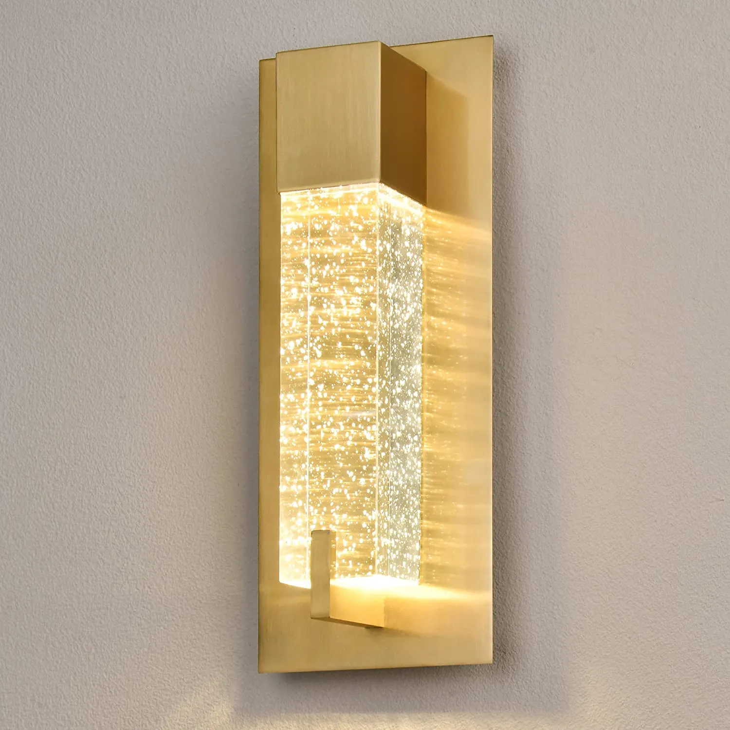 Wall Lighting Gold Modern Vanity Lights Fixture with Crystal Bubble Glass