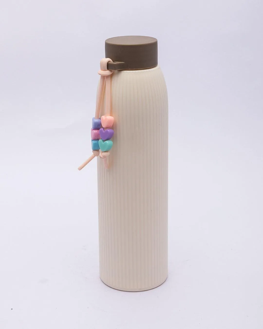 Water Bottle, for Home, Office, School, or Gym, Ivory, Plastic & Glass, 310 mL