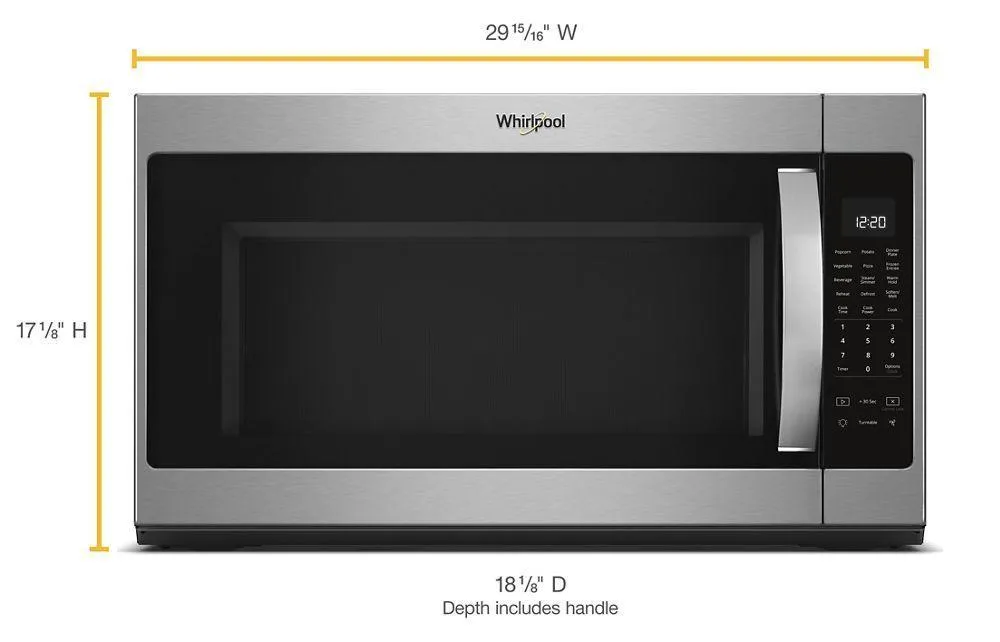 Whirlpool WMH54521HS 2.1 cu. ft. Over-the-Range Microwave with Steam cooking