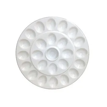 White Ceramic Deviled Egg Platter