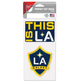 Wincraft MLS LA Galaxy 4x8 Perfect Cut Decal (2 Pack)