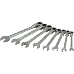 Wrench Set - Gray Tools 8 Piece Flex Head Multi-Gear Ratcheting Wrench Set, 59808A