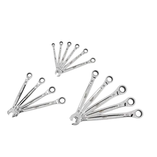 Wrench Set - Milwaukee 15pc Ratcheting Combination Wrench Set - Metric, 48-22-9516