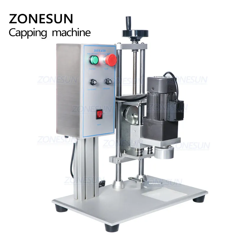 ZS-XG450 10-50mm Electric Plastic Glass Bottle Capping Machine With Security Ring